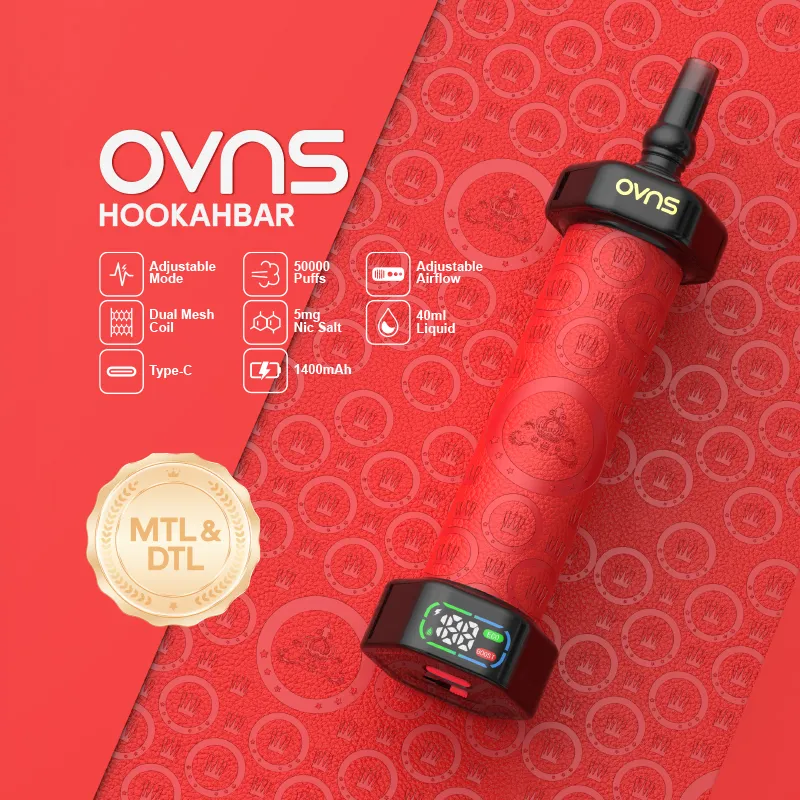 2025 Newest 50K 50000 Puffs Low MOQ Nic Ice Level Adjustable Airflow Control Pod Mtl 50mg 5% High Quanlity Adjustbar Ovns Disposable Vape Vaporizer